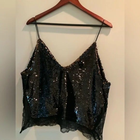 Free people sequin tank top s - Picture 3 of 7